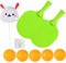 [With 5 Balls ] Hanging Table Tennis Trainer Kit Cute Rabbit Suspended Ping Pong Balls Set Adjustable Indoor Outdoor Practice Props Parent Child Training Game Gifts