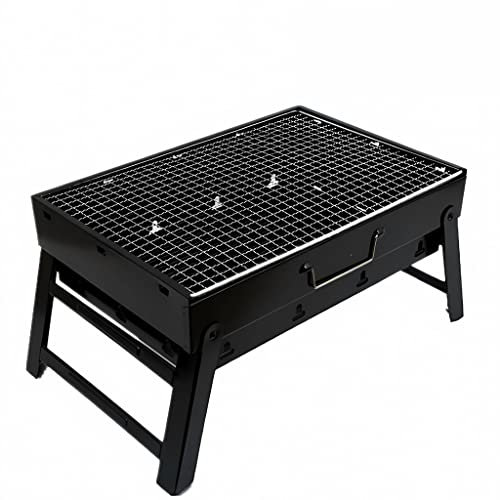 AHTCPO Parrillas Plegables para Acampar, Asa de Transporte Parrilla de Carbón de Leña Portátil, Parrilla para Mochileros para Cocinar al Aire Libre Senderismo Picnics