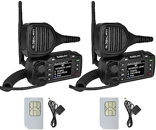 Wurui TXQ global-ptt poc 4G LTE vehicle two way radio 12-24V mini car mount walkie talkies gps for adults long range 1000 miles (2 PCS with GPS and sim card)