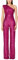 shownicer Jumpsuit Damen Pailletten Jumpsuit Eine Schulter Elegant Overall Sommer Ärmellos Einteiler Lang Overall Hosenanzug Hohe Taille Romper A Rose Rot XXL
