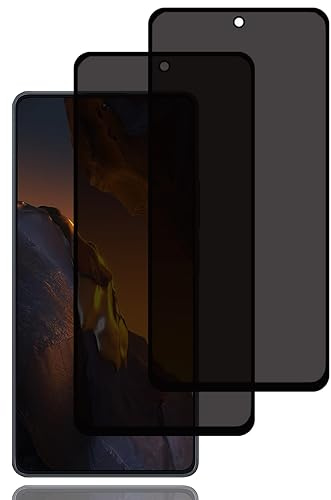 BCHKLAI Protector Pantalla de Privacidad para Xiaomi Poco F5 [2 Piezas] | Cristal Vidrio Templado Antiespia, Dureza 9H, Sin Burbujas, Anti-Rasguños, Anti-Espía Protector Pantalla para Xiaomi Poco F5