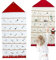 Adventskalender zum Befüllen Stoff, 50 * 120cm Adventskalender Stoff Wand mit 24 Taschen Adventskalender Wandteppich Weihnachtskalender Stoff, zum Aufhängen Weihnachtsdeko Party Favors (Rot)