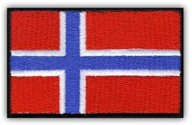 Toppa ricamata con bandiera della Norvegia, piccola BB, da cucire