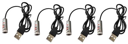 Red line Laser Module, Industrial Laser Module, Adjustable Focus, line Length 39″USB Connector Diameter 12mm(line-4pack)