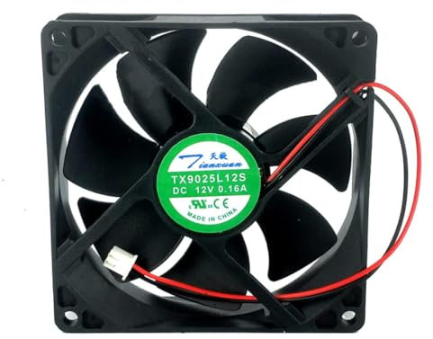 Cooling fan 12V 90mm Cooling fan, TX9025L12S DC12V 0.16A 9CM 90x90x25mm 2-Wire