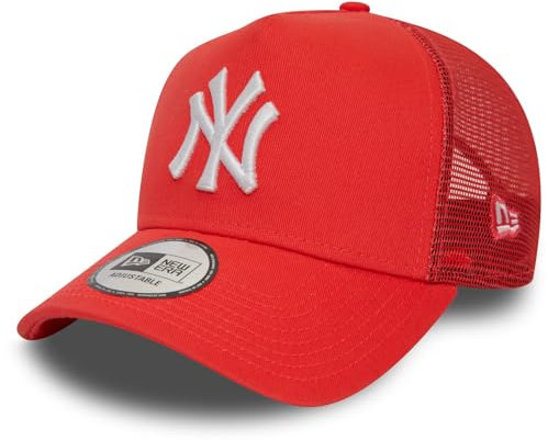 New Era Gorra Ajustable de Malla York Yankees Lava, Rojo, Talla única