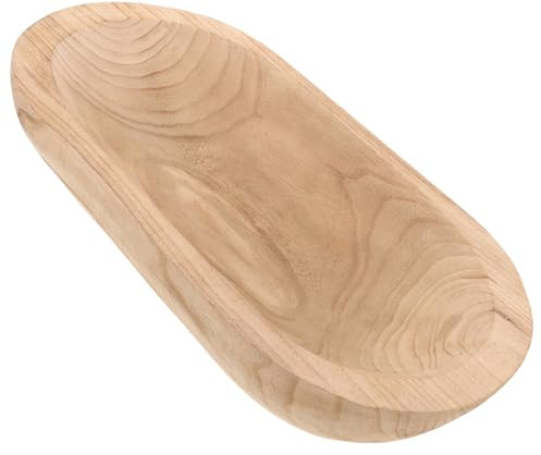 Cabilock Cuenco Decorativo Para Servir De Madera Para Centro De Mesa y Decoración