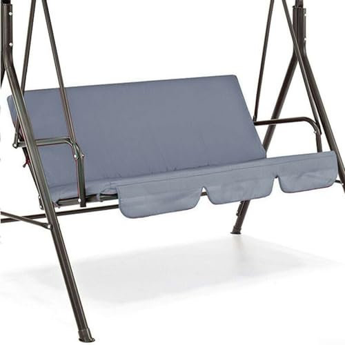 Gartenschaukel-Sitzbezug, Schaukelsitzbezug, 190T Polyester-Taftstoff, Schaukelbezug, Stuhl-Ersatz, wasserdichtes Kissen für Dreisitzer-Schaukel (grau)