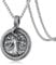 WESTMIAJW Mens Viking Necklace Norse Tree of Life Pendant Necklaces Nordic Viking Amulet Jewellery for Men 60cm