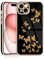 JRIANY for iPhone 15 Case, Flexible Silicone Case Protective Phone Case with Design Cute Animal Pattern Shockproof Bumper Cover Compatible with Apple iPhone 15 - Black Butterfly