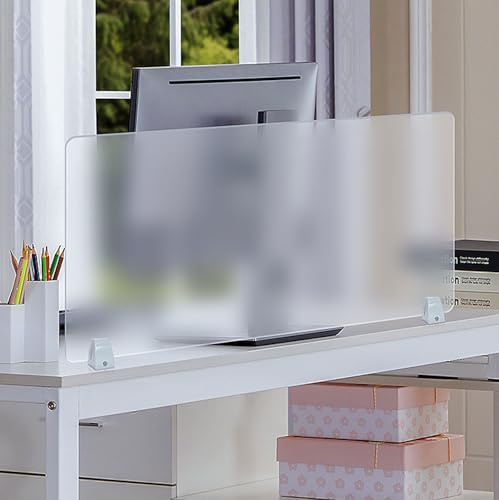 Machtiging Schreibtischteiler,Sichtschutz Aus Acryl Tisch-Sichtschutz,Schreibtisch Trennwand Akustik Polster,Schreibtisch trennwand acryl,reduziert Lärm und visuelle Ablenkungen,für Büro Schule