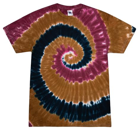 T-shirt batik unisexe – T-shirt hippie arc-en-ciel fluo pour homme et femme – Tenue de festival des années 70 – Tie Dye arc-en-ciel – En coton multicolore – Tailles S, M, L, XL, XXL, 3XL, 4XL, 5XL