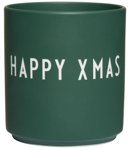 Design Letters Lieblingsbecher HAPPY XMAS | Weihnachtstassen Ideal für Weihnachtsdeko, Weihnachtsgeschenke für Frauen & Männer, Tischdeko Weihnachten | Porzellan Weihnachtstasse | Kaffeetassen 250 Ml
