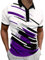 Men's Polo Shirt with Zip Summer Short Sleeve Polo Shirt, Stretch Golf Leisure Polo Shirt for Men, Lightweight Business Casual T-Shirts Breathable Sports Shirt T-shirts M-5XL, purple, M