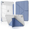 MuyDoux Funda Origami para iPad 10ª Generación 10,9 Pulgadas 2022/ iPad 11 (A16) 2025 con Portalápiz, 5 Posiciones Ajustables, Carcasa Trasera Acrílico Transparente Antigolpes Delgado, Gris Lavanda
