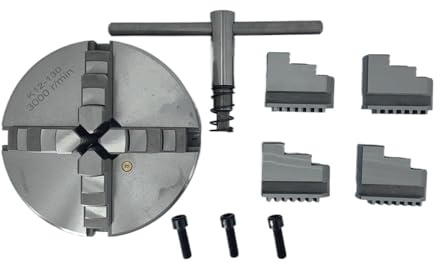 Drehfutter K12-125/130/160/200/250 (4,92/5,12/6,3/7,87/9,84 ft) 4-Backen-Drehbank-Handspannfutter mit selbstzentrierendem Spannfutter for mechanische Drehmaschinen zur Holzbearbeitung(K12-130)