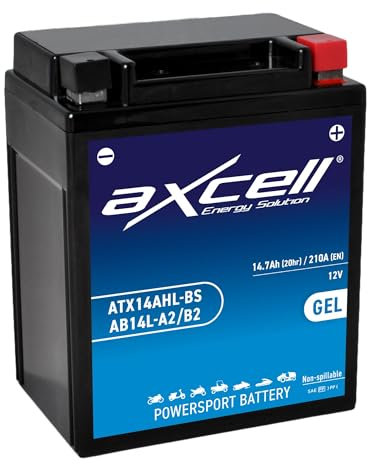 AXCELL Batterie 12V YB14L-A2 GEL 51411 passend für Suzuki LS 650 Savage P (Hochlenker) NP41B 1989-2000