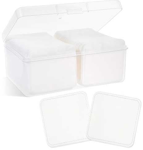 YBEATY 100 Stück quadratische Wattepads Premium-Gesichtswattepad Make-up-Entferner einzigartige dreilagige strukturierte organische Einweg-Paar mit Make-up-Entferner für Tonermaske tägliche Hautpflege