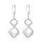 ALEXCRAFT Silber 925 Ohrringe Damen, Hängende Ohrringe Hypoallergen Lange Ohrring mit Geometrischer Anhänger Drop Ohrring HängendOhrringe Schmuck für Damen Mädchen
