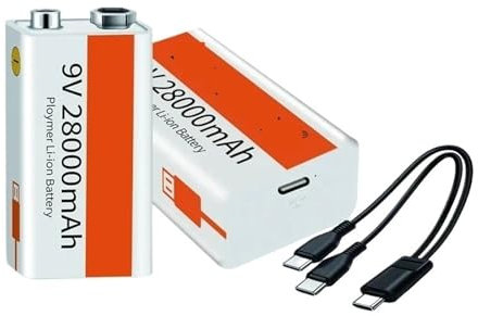 SXYKXYDL Batería Recargable de Iones de Litio de 9 V y 28000 mAh, 2024, microUSB, para multímetro, micrófono, Juguete, Control Remoto, Karaoke (8 Unidades)