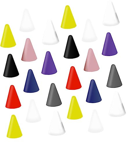 Operitacx 45Pièces Capuchons de de Stylo Silicone pour Pencil Embouts de Protection Stylés Noir Blanc Rouge Jaune Gris Bleu Foncé Rose Transparent