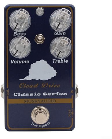 Vintage Overdrive Distortion Pedal, E-Gitarre Distortion Effektpedal, Bassgitarre Pedale mit Boost für Punk für E-Gitarre (C)
