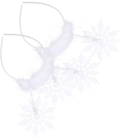 Angoily 2stücke Weihnachtsschneeflocke Haarband Schneeflocke Kopfschmuck Party-haarschmuck Weihnachts-haaraccessoire Dekoratives Haarband Haarreifen mit Schneeflocke Motiv