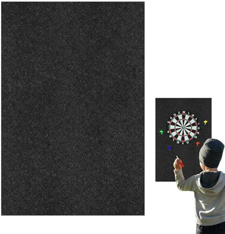 Wuvfojca Dartscheibe Wandschutz Filz Dartboard Surround Wandschutz 60x60cm Dart Schutz Wand Großer Schwarzer Hintergrund Umrandung Für Dartboards Zuhause Outdoor Büros Garage