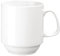 Olympia White Ware Stacking Mugs 284Ml 10Oz Porcelain Coffee Tea Cup 12pc