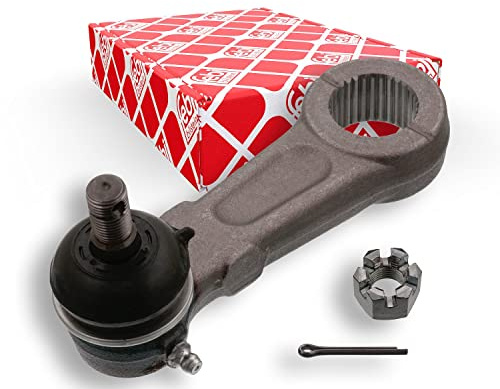 febi bilstein 41308 Lenkstockhebel mit Kronenmutter und Splint, 1 Stück | Kompatibel mit: MITSUBISHI L200, PAJERO SPORT I