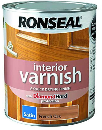 Ronseal Interior Varnish French Oak Satin 750ml