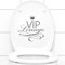 Grandora WC Aufkleber VIP Lounge I weiß (BxH) 19 x 18 cm I Badezimmer Bad Toilette Deckel Sticker selbstklebend Wandaufkleber Wandsticker Wandtattoo W734