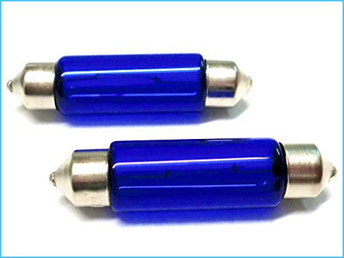 CARALL 2 Pezzi Lampade Alogene 12V Bianche ad Effetto Xenon (Siluro T11 C10W 41mm SV8.5 12V 10W)