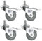 spares2go Universal gebremste Lenkrolle, Trolley-Rollen, M10, Schraube, Mini-Rad (50 mm, 4 Stück)