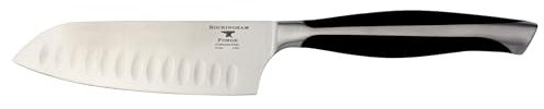 Rockingham Forge Cuchillo Santoku, Serie Essentials 5500, Acero Inoxidable, Hoja de 5 Pulgadas, Mango Negro, RF-5546