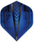RED DRAGON Hardcore Radical Schwarz Blau Extra Dicke Standard Dart Flights - 4 Sätze pro Packung (12 Flights insgesamt)