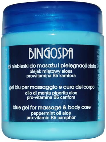 Blaues Massage Gel für Muskelschmerzen und Gelenkschmerzen 500 ml BINGOSPA