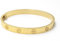 SEFILKO Luxuriöses Liebesarmband aus Vergoldetem Edelstahl im Einfachen Stil für Damen Herren (Gold Size 16)
