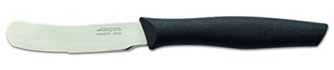 Arcos Serie Nova Caja 36 uds Cuchillo Mantequilla, Hoja de Acero Inoxidable de 70 mm, Mango de Polipropileno Color negro (36 uds)
