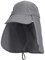 Kinder Jungen Mädchen Safari Cap mit extra langem Nackenschutz Anti UV Abklappbar Baseball Mütze für Camping Outdoor - 50-54 Dunkelgrau
