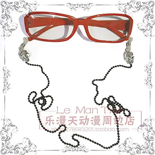 100cm langes glattes Haar Anime Black Butler Kuroshitsuji Phantomhive Ciel Cosplay Perücke Under Grell Sutcliff Red Glasses Set 2