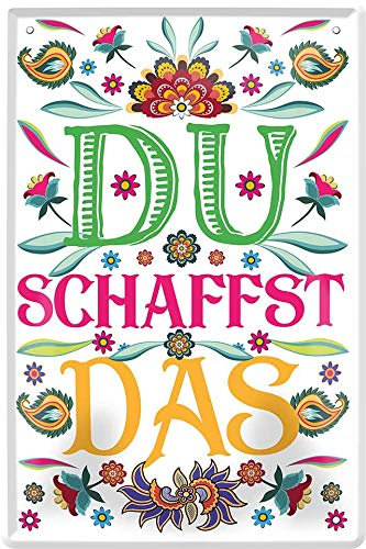 schilderkreis24 – Inspirierende Sprüche für Alltag, Motivation und Lebensweisheit – Wanddeko & Geschenkideen 20x30cm (Du Schaffst Das)