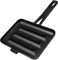 UPAN Cast Iron Sausage Pan - Pre Seasoned Square Grill Pan for Kitchen and Outdoor Grill use. Works with Induction, Gas, Ceramic and Electric Cooktops. Safe for Oven and Camp Fire Use