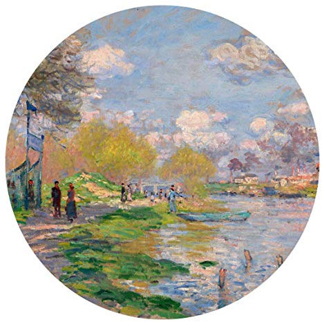 Bilderwelten Runde Tapete selbstklebend - Claude Monet - Seine 100x100cm