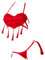 JasmyGirls Sexy rotes Herz Dessous Set Valentinstag Weihnachten Riemchen Nachtwäsche Blumen Teddy Babydoll Anime Cosplay Bikini Rose Geschenk