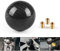 Auto Schaltknauf Schalthebel, Runde Kohlefaser Universal Automobil Lkw Motorsport Manueller Stick Schaltknauf (Schwarz)