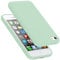 Cadorabo Hülle kompatibel mit Apple iPhone 5 / 5S / SE 2016 Hülle Silikon Handyhülle für iPhone 5 / 5S / SE 2016 Case aus flüssigem Silikon- Kratzfeste dünne TPU Schutzhülle - Liquid HELL GRÜN