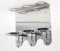 WALL MOUNT 500ML TRIPLE DISPENSER CHROME BOTTLE HOLDER