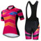 Hotlion Damen Radtrikot Set Trägerhose Anzüge Sommer Rennrad Bekleidung