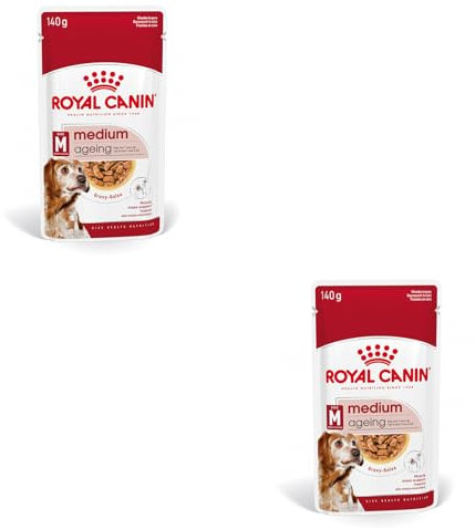 Royal Canin Medium Ageing 10+ | Doppelpack | 2 x 10 x 140 g | Nassfutter für mittelgroße Hunde (11 bis 25 kg) | Ab dem 10. Lebensjahr | Zur Unterstützung des gesunden Alterns